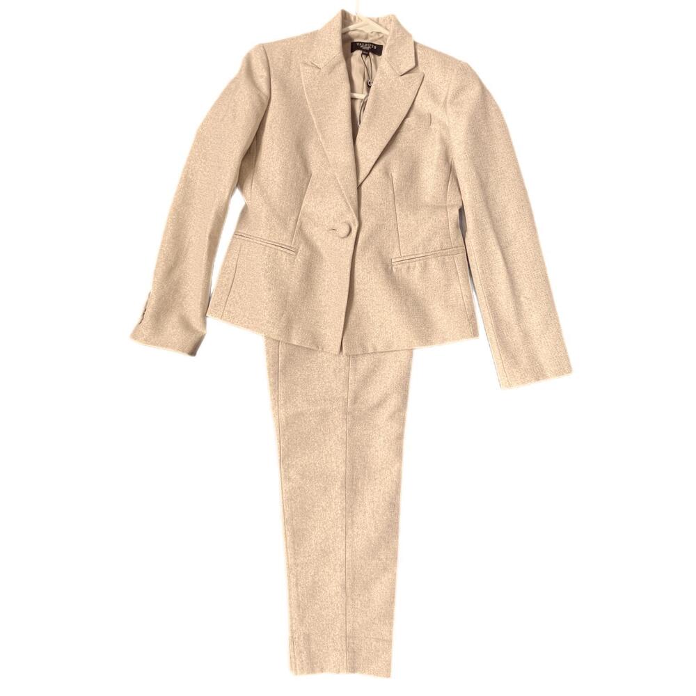 Talbots Cream Women's Blazer and Pants Suit